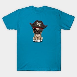 Cute Pug Puppy Pirate T-Shirt